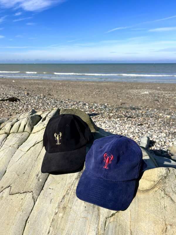 Casquette brodé homard velours