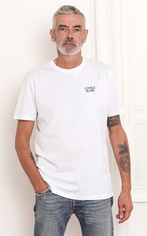 T-shirt homme brodé le mâle de mer
