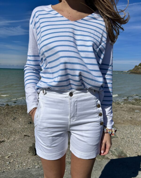 Short blanc femme